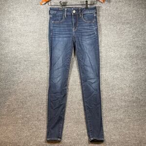 American Eagle Next Level Stretch Jegging Women's 2 Blue Denim Stretch Casual